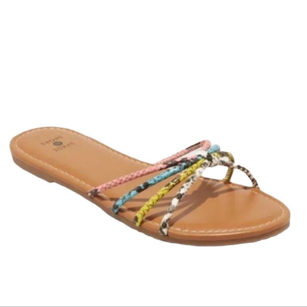 Shade & Shore Eliza Knotted Strappy Sandals Multicolor NWT SZ 10